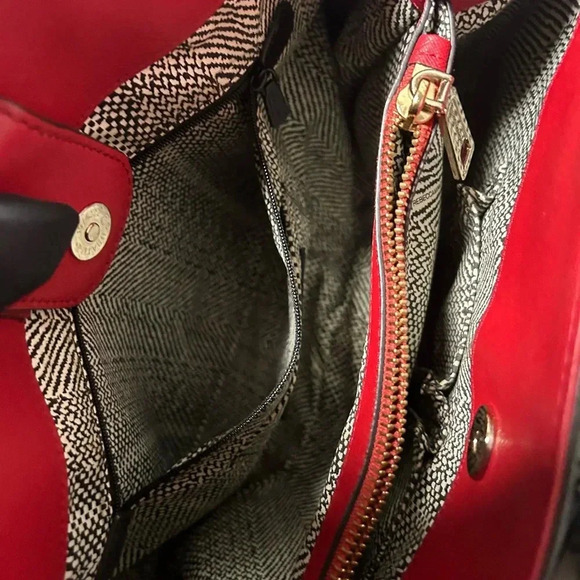 Rebecca Minkoff Amorous Red Leather Double Handle Satchel Bag w/Crossbody strap - Picture 16 of 16